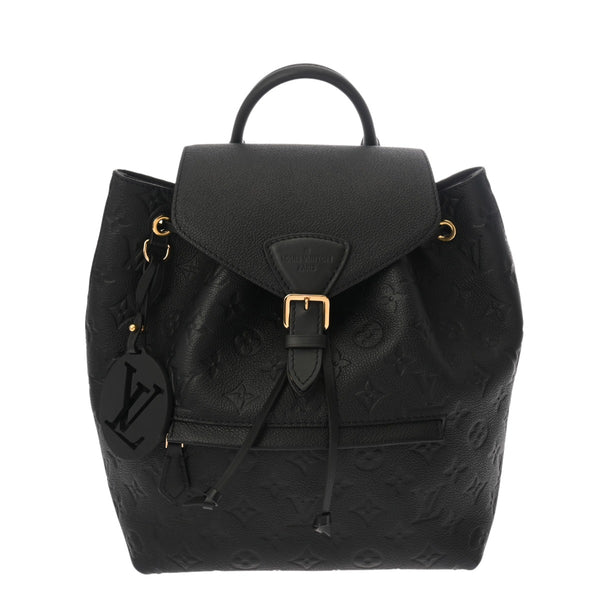 LOUIS VUITTON ルイヴィトン モノグラムアンプラント モンスリ PM ノワール M45205 レディース レザー リュック・デイパック Aランク 中古 銀蔵