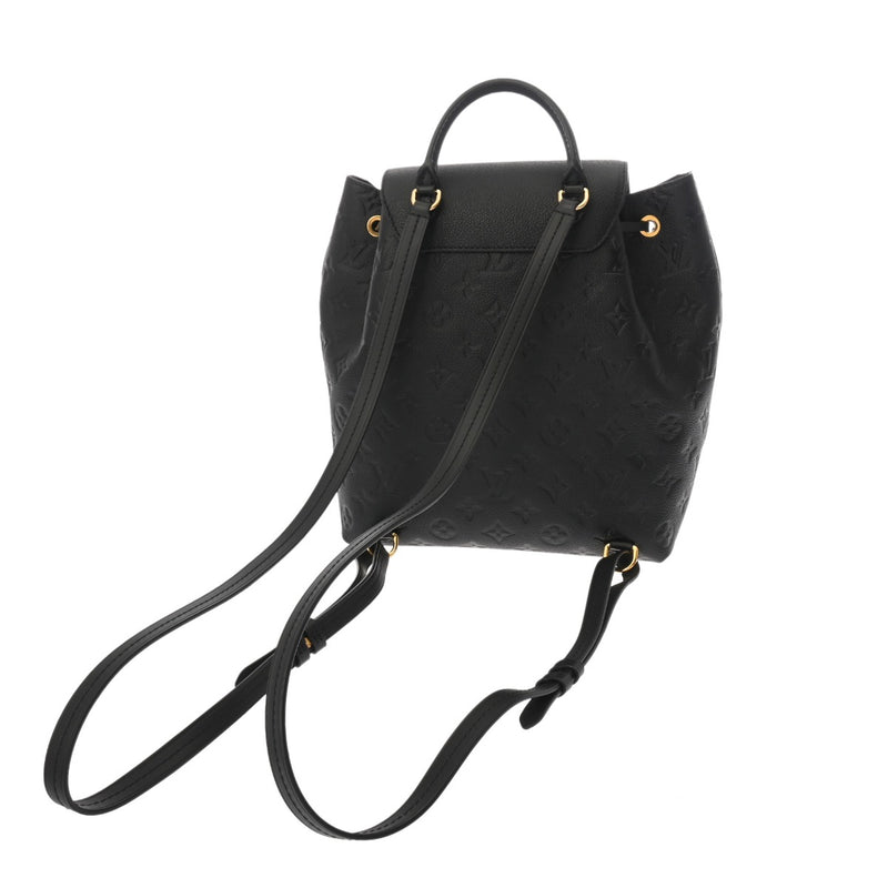 LOUIS VUITTON ルイヴィトン モノグラムアンプラント モンスリ PM ノワール M45205 レディース レザー リュック・デイパック Aランク 中古 銀蔵