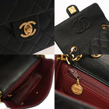 CHANEL シャネル マトラッセ チェーンショルダー 20cm ブラック レディース ラムスキン ショルダーバッグ ABランク 中古 銀蔵
