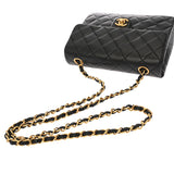 CHANEL シャネル マトラッセ チェーンショルダー 20cm ブラック レディース ラムスキン ショルダーバッグ ABランク 中古 銀蔵