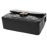 CHANEL シャネル マトラッセ チェーンショルダー 20cm ブラック レディース ラムスキン ショルダーバッグ ABランク 中古 銀蔵