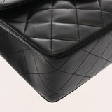 CHANEL シャネル マトラッセ チェーンショルダー 20cm ブラック レディース ラムスキン ショルダーバッグ ABランク 中古 銀蔵