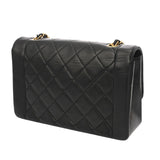CHANEL シャネル ダイアナ 25cm チェーンショルダー ブラック A01165 レディース ラムスキン ショルダーバッグ Bランク 中古 銀蔵