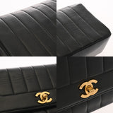 CHANEL シャネル マドモアゼル チェーンショルダー 22cm ブラック レディース ラムスキン ショルダーバッグ ABランク 中古 銀蔵