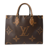 LOUIS VUITTON ルイヴィトン モノグラムリバース オンザゴー MM ブラウン M45321 レディース モノグラムキャンバス ハンドバッグ ABランク 中古 銀蔵