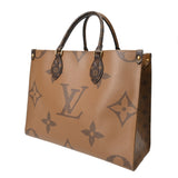 LOUIS VUITTON ルイヴィトン モノグラムリバース オンザゴー MM ブラウン M45321 レディース モノグラムキャンバス ハンドバッグ ABランク 中古 銀蔵