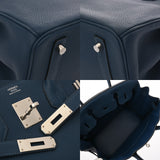 HERMES エルメス バーキン 30 ディープブルー D刻印(2019年頃) レディース トゴ ハンドバッグ Aランク 中古 銀蔵