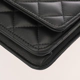CHANEL シャネル マトラッセ チェーンウォレット チャーム付 ブラック AP4537 レディース ラムスキン ショルダーバッグ Aランク 中古 銀蔵