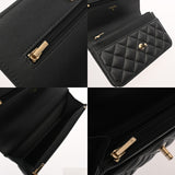 CHANEL シャネル マトラッセ チェーンウォレット チャーム付 ブラック AP4537 レディース ラムスキン ショルダーバッグ Aランク 中古 銀蔵