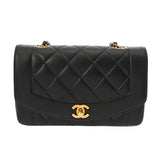 CHANEL シャネル マトラッセ ダイアナ 22cm チェーンショルダー ブラック A01164 レディース ラムスキン ショルダーバッグ ABランク 中古 銀蔵