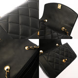 CHANEL シャネル マトラッセ ダイアナ 22cm チェーンショルダー ブラック A01164 レディース ラムスキン ショルダーバッグ ABランク 中古 銀蔵