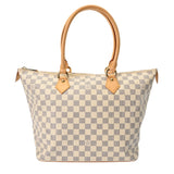 LOUIS VUITTON ルイヴィトン ダミエアズール サレヤ MM ホワイト N51185 レディース ダミエキャンバス トートバッグ ABランク 中古 銀蔵