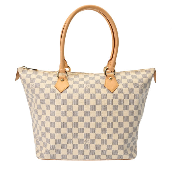 LOUIS VUITTON ルイヴィトン ダミエアズール サレヤ MM ホワイト N51185 レディース ダミエキャンバス トートバッグ ABランク 中古 銀蔵