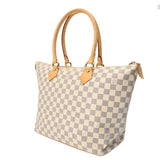 LOUIS VUITTON ルイヴィトン ダミエアズール サレヤ MM ホワイト N51185 レディース ダミエキャンバス トートバッグ ABランク 中古 銀蔵