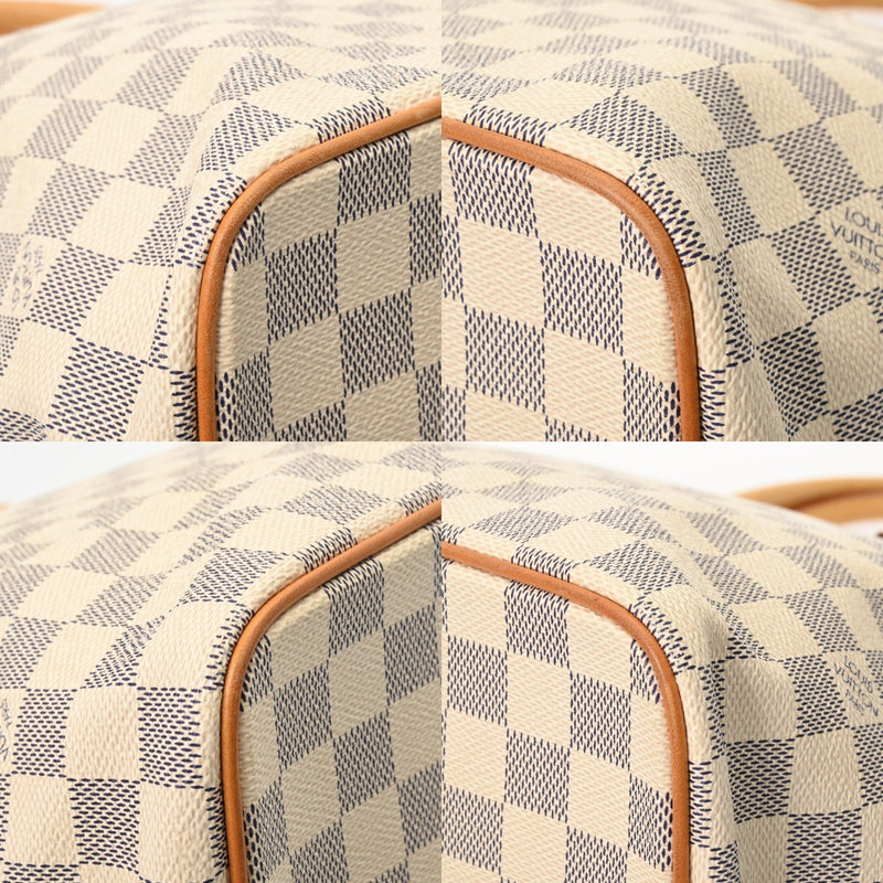 LOUIS VUITTON ルイヴィトン ダミエアズール サレヤ MM ホワイト N51185 レディース ダミエキャンバス トートバッグ ABランク 中古 銀蔵