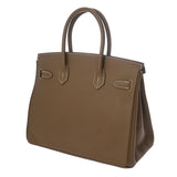 HERMES エルメス バーキン 30 エトゥープ C刻印(2018年頃) レディース ヴォーエプソン ハンドバッグ Aランク 中古 銀蔵