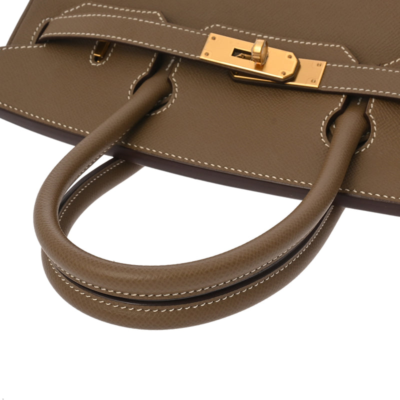 HERMES エルメス バーキン 30 エトゥープ C刻印(2018年頃) レディース ヴォーエプソン ハンドバッグ Aランク 中古 銀蔵