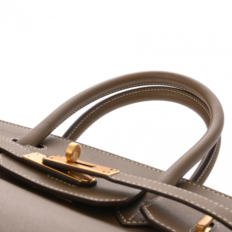 HERMES エルメス バーキン 30 エトゥープ C刻印(2018年頃) レディース ヴォーエプソン ハンドバッグ Aランク 中古 銀蔵