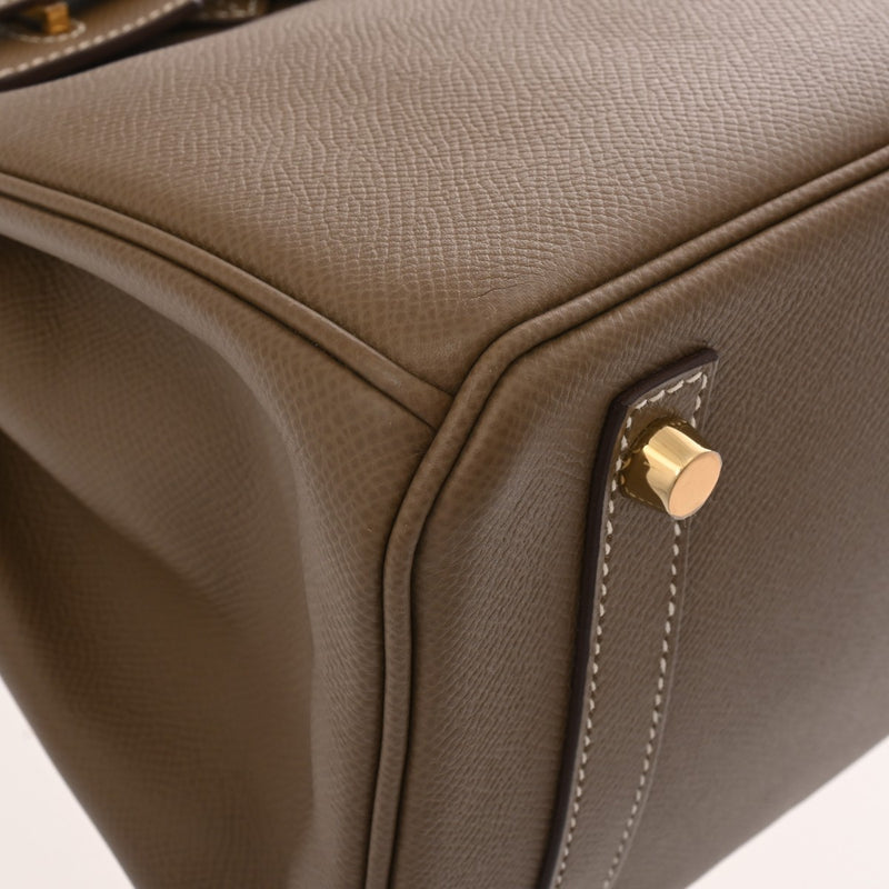 HERMES エルメス バーキン 30 エトゥープ C刻印(2018年頃) レディース ヴォーエプソン ハンドバッグ Aランク 中古 銀蔵