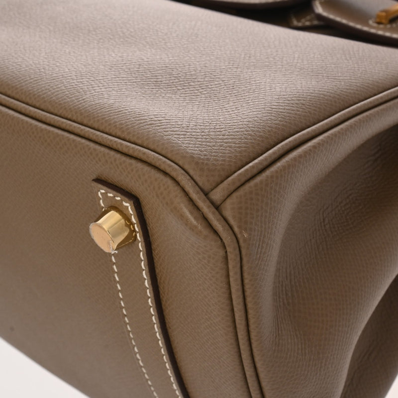 HERMES エルメス バーキン 30 エトゥープ C刻印(2018年頃) レディース ヴォーエプソン ハンドバッグ Aランク 中古 銀蔵