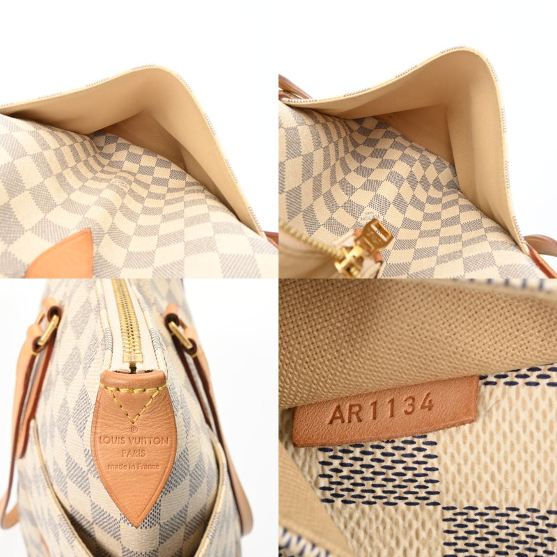 LOUIS VUITTON ルイヴィトン ダミエアズール トータリー MM ホワイト N41279 レディース ダミエキャンバス トートバッグ Bランク 中古 銀蔵