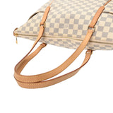 LOUIS VUITTON ルイヴィトン ダミエアズール トータリー MM ホワイト N41279 レディース ダミエキャンバス トートバッグ Bランク 中古 銀蔵