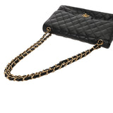 CHANEL シャネル マトラッセ チェーンショルダー 30cm Wフラップ ブラック A58600 レディース キャビアスキン ショルダーバッグ Aランク 中古 銀蔵