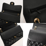 CHANEL シャネル マトラッセ チェーンショルダー 30cm Wフラップ ブラック A58600 レディース キャビアスキン ショルダーバッグ Aランク 中古 銀蔵