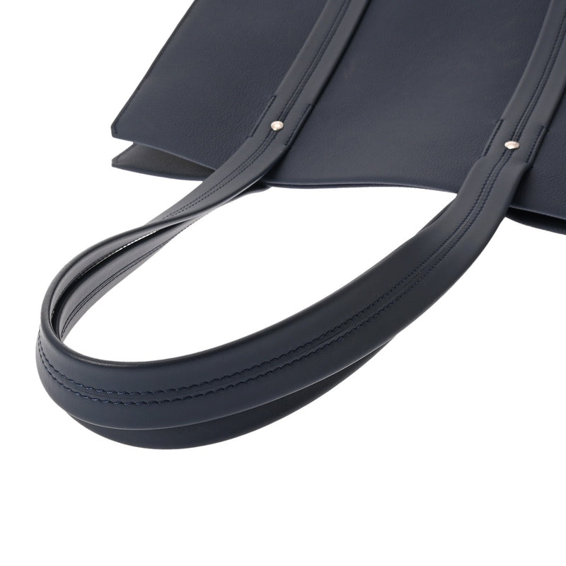 LOUIS VUITTON ルイヴィトン LV アエログラム テイクオフトート ネイビー M21542 メンズ グレインカーフレザー トートバッグ Aランク 中古 銀蔵