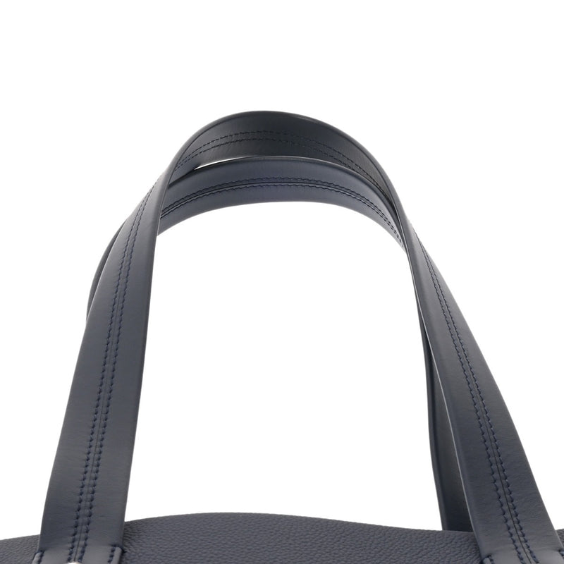 LOUIS VUITTON ルイヴィトン LV アエログラム テイクオフトート ネイビー M21542 メンズ グレインカーフレザー トートバッグ Aランク 中古 銀蔵
