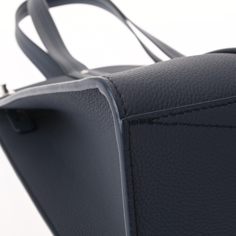 LOUIS VUITTON ルイヴィトン LV アエログラム テイクオフトート ネイビー M21542 メンズ グレインカーフレザー トートバッグ Aランク 中古 銀蔵