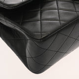 CHANEL シャネル マトラッセ Wフラップ チェーンショルダー 25cm ブラック A01112 レディース ラムスキン ショルダーバッグ ABランク 中古 銀蔵