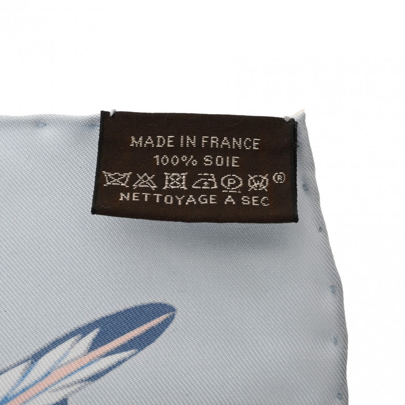HERMES エルメス カレ90 DANSE PACIFIQUE ブルー/マルチ レディース シルク100％ スカーフ Aランク 中古 銀蔵