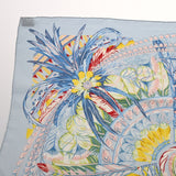 HERMES エルメス カレ90 DANSE PACIFIQUE ブルー/マルチ レディース シルク100％ スカーフ Aランク 中古 銀蔵