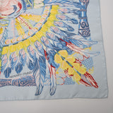 HERMES エルメス カレ90 DANSE PACIFIQUE ブルー/マルチ レディース シルク100％ スカーフ Aランク 中古 銀蔵