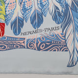 HERMES エルメス カレ90 DANSE PACIFIQUE ブルー/マルチ レディース シルク100％ スカーフ Aランク 中古 銀蔵