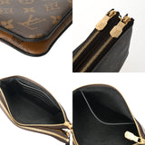 LOUIS VUITTON ルイヴィトン モノグラムジャイアント リバース ポシェットドゥーブルジップ ブラウン M69203 レディース モノグラムキャンバス ショルダーバッグ Aランク 中古 銀蔵