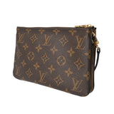 LOUIS VUITTON ルイヴィトン モノグラムジャイアント リバース ポシェットドゥーブルジップ ブラウン M69203 レディース モノグラムキャンバス ショルダーバッグ Aランク 中古 銀蔵