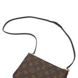 LOUIS VUITTON ルイヴィトン モノグラムジャイアント リバース ポシェットドゥーブルジップ ブラウン M69203 レディース モノグラムキャンバス ショルダーバッグ Aランク 中古 銀蔵