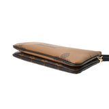 LOUIS VUITTON ルイヴィトン モノグラムジャイアント リバース ポシェットドゥーブルジップ ブラウン M69203 レディース モノグラムキャンバス ショルダーバッグ Aランク 中古 銀蔵