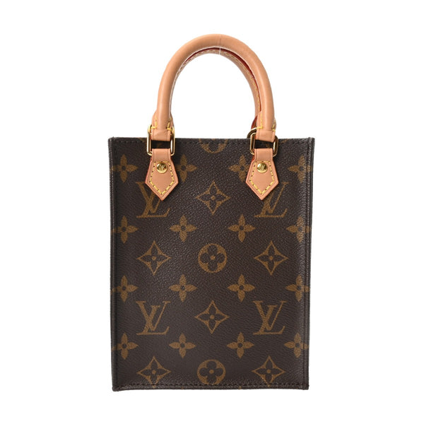 LOUIS VUITTON ルイヴィトン モノグラム プティット サックプラ 旧型 2WAY ブラウン M69442 レディース モノグラムキャンバス ハンドバッグ Aランク 中古 銀蔵