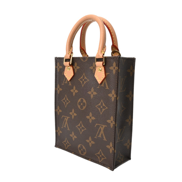 LOUIS VUITTON ルイヴィトン モノグラム プティット サックプラ 旧型 2WAY ブラウン M69442 レディース モノグラムキャンバス ハンドバッグ Aランク 中古 銀蔵