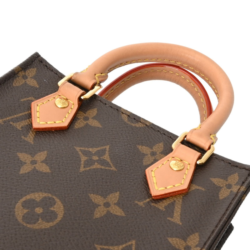 LOUIS VUITTON ルイヴィトン モノグラム プティット サックプラ 旧型 2WAY ブラウン M69442 レディース モノグラムキャンバス ハンドバッグ Aランク 中古 銀蔵