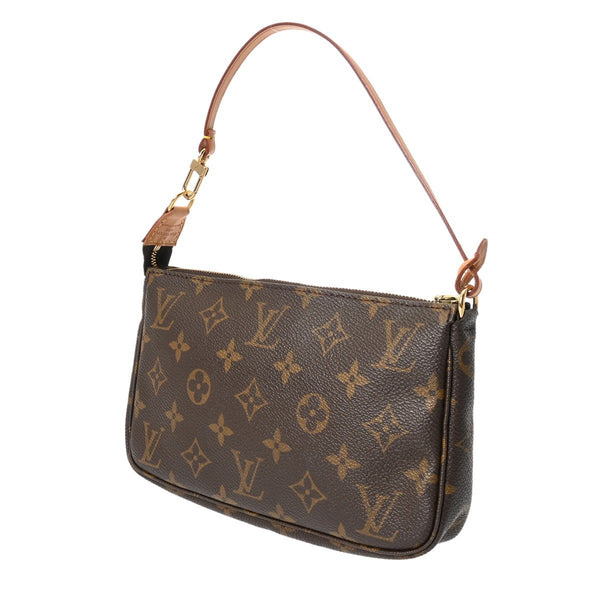 LOUIS VUITTON ルイヴィトン モノグラム ポシェット アクセソワール ブラウン M51980 レディース モノグラムキャンバス アクセサリーポーチ ABランク 中古 銀蔵
