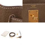 HERMES エルメス ケリー 28 内縫い エトゥープ A刻印(2017年頃) レディース トゴ ハンドバッグ Aランク 中古 銀蔵