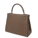 HERMES エルメス ケリー 28 内縫い エトゥープ A刻印(2017年頃) レディース トゴ ハンドバッグ Aランク 中古 銀蔵