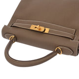 HERMES エルメス ケリー 28 内縫い エトゥープ A刻印(2017年頃) レディース トゴ ハンドバッグ Aランク 中古 銀蔵