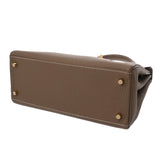 HERMES エルメス ケリー 28 内縫い エトゥープ A刻印(2017年頃) レディース トゴ ハンドバッグ Aランク 中古 銀蔵