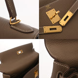 HERMES エルメス ケリー 28 内縫い エトゥープ A刻印(2017年頃) レディース トゴ ハンドバッグ Aランク 中古 銀蔵
