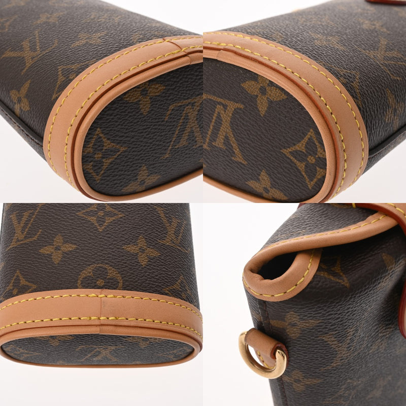 LOUIS VUITTON ルイヴィトン モノグラム フォールドミー ブラウン M80874 レディース モノグラムキャンバス ポーチ Aランク 中古 銀蔵